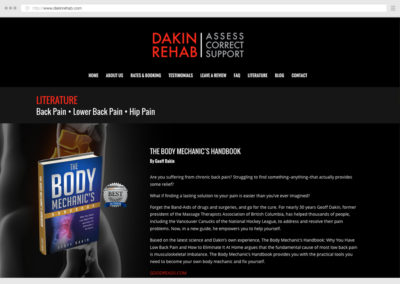 Calgary Registered Massage Therapist WordPress Web Design