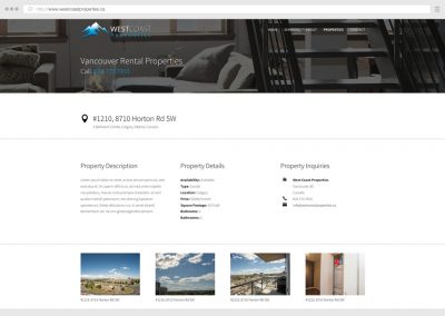 Vancouver Real Estate Property Management WordPress Web Design